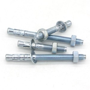 Colorful zinc coated wedge anchor bolts fastener hardware