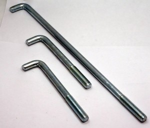 L J Type Anchor Bolt / L 7 Foundation Bolt with Nuts