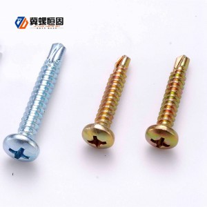 Self drilling screws with pan head