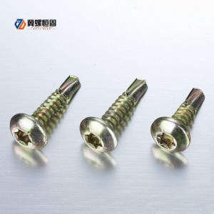 Self drilling screws with pan head